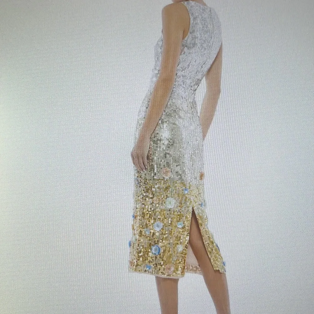 NWT Max Duggal sequin Ombré cocktail dress - Picture 2 of 4